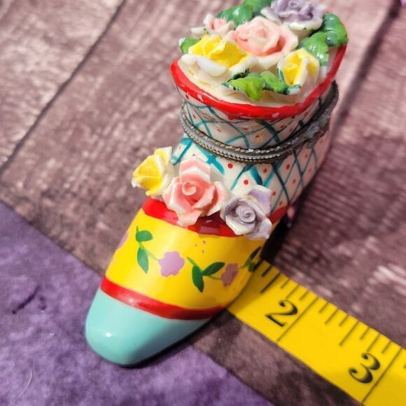 Trinket Box Porcelain Shoe - Picture 7 of 10